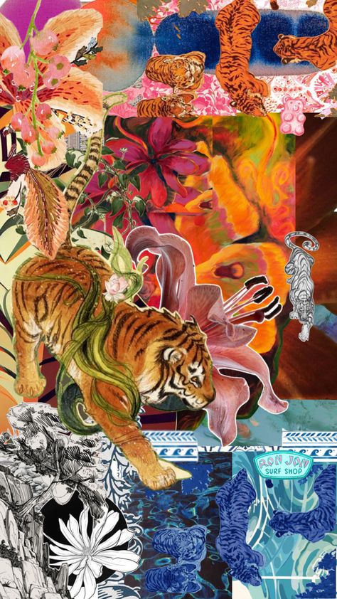 tiger collage Tiger Collage, Tiger Wallpaper, Wallpaper Collage, Cute Tigers, Cute Cartoon Wallpapers, Cartoon Wallpaper, Sri Lanka, Tigers, Collage Art