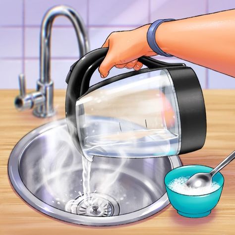 Sink drain clogs are an annoying problem that everyone experiences at some point, even those who are incredibly careful about the things they put down the drain. But you don’t have to call a plumber right away and can try to get rid of the blockage yourself using certain remedies at hand. And 5-Minute Crafts will show you 9 easy ways to make your kitchen sink work like new. Note: Before trying any of the methods described below, remove as much water as possible from the sink. Unclogging Kitchen Sink, Clogged Drain Sink, How To Unclog A Sink, Unclog Sink Bathroom, Kitchen Drain Clogged, Homemade Liquid Drano, Unclogging Drains Sink, Declogging Sink, Clogged Sink Drain Kitchens