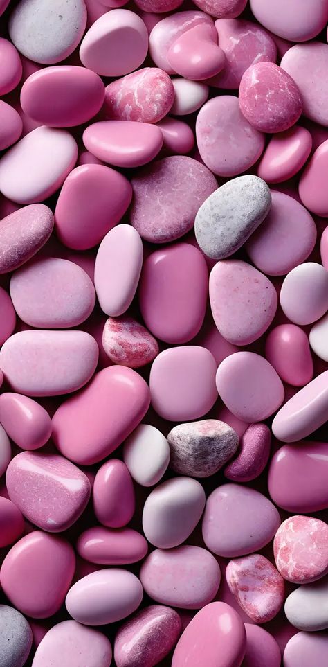 Pink Stone Wallpaper, Wallpaper Normal, Lockscreen And Homescreen Wallpaper, Round Objects, Polished Rocks, Plaid Wallpaper, Sea Glass Colors, Stone Wallpaper, Rock And Pebbles