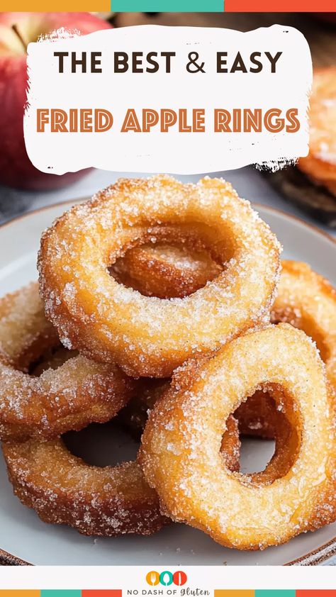 These Fried Apple Rings are a delicious twist on a classic fall treat! Crisp on the outside, tender on the inside, and coated in cinnamon-sugar, they’re perfect for a quick dessert or cozy snack. With just a handful of ingredients and a little frying, you’ll have a warm, comforting treat ready in no time. Save this recipe and give it a try! Fried Apple Rings Easy, Fried Cinnamon Apple Rings, Fried Apple Crisp, Fried Apple Rings, Cinnamon Apple Rings, Fried Apples Recipe, Fried Desserts, Fried Apple, Fried Dessert