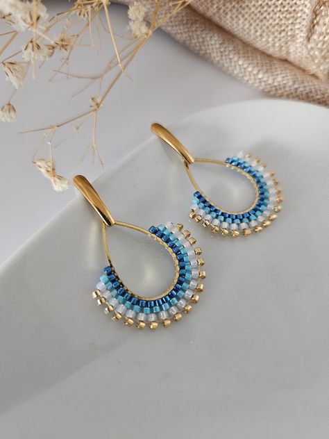 Beaded drop earrings