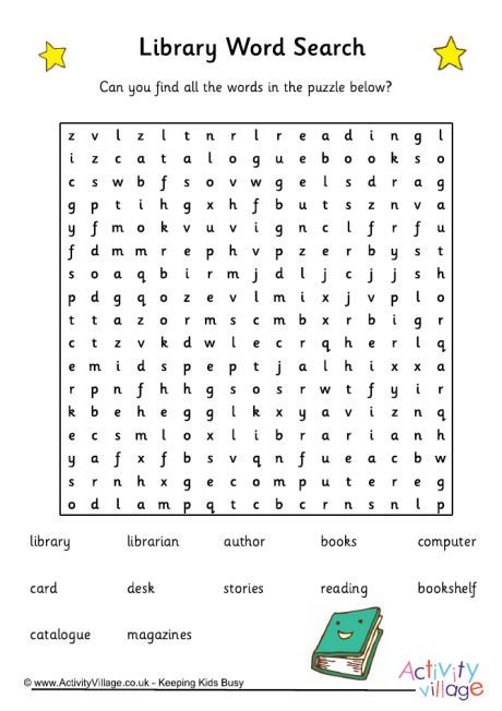 Library word search Library Worksheets For Kindergarten, Library Word Search Free Printable, Library Worksheets Free Printable, Library Skills Worksheets Free Printable, Library Worksheets, School Library Lessons, Library Rules, Library Orientation, Kindergarten Library