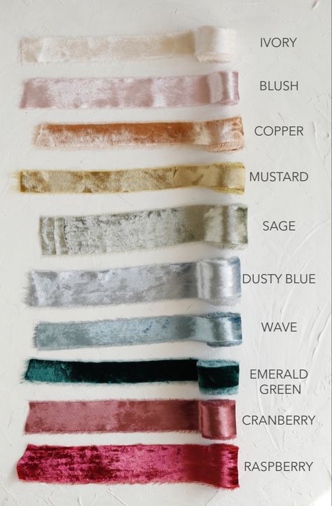 Hand dyed silk velvet ribbons Velvet Ribbon Bouquet, Velvet Belts, Velvet Ribbon Wedding, Wedding Bouquet Ribbon, Flower Arrangement Wedding, Hand Dyed Silk Ribbon, Ribbon Bouquet, Wedding Elements, Custom Ribbon