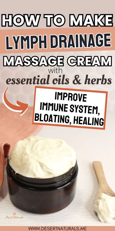 Lymph Drainage Massage, Drainage Massage, Herbal Medicine Recipes, Herbal Remedies Recipes, Salve Recipes, Massage Cream, Lymph Drainage, Essential Oils Herbs, Herb Recipes