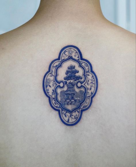 Blue Ink Tattoos, Clever Tattoos, Chinese Tattoo, Blue Tattoo, Irezumi Tattoos, Indian Tattoo, Black Ink Tattoos, Pattern Tattoo, Skull Tattoos