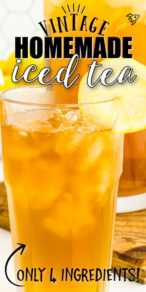 Iced Tea Lemonade Recipe, Lemon Iced Tea Recipe, Cold Tea Recipes, Iced Tea Recipes Homemade, Cold Brew Tea, Cold Brew Iced Tea, Homemade Iced Tea, Iced Tea Drinks, Sweet Tea Recipes