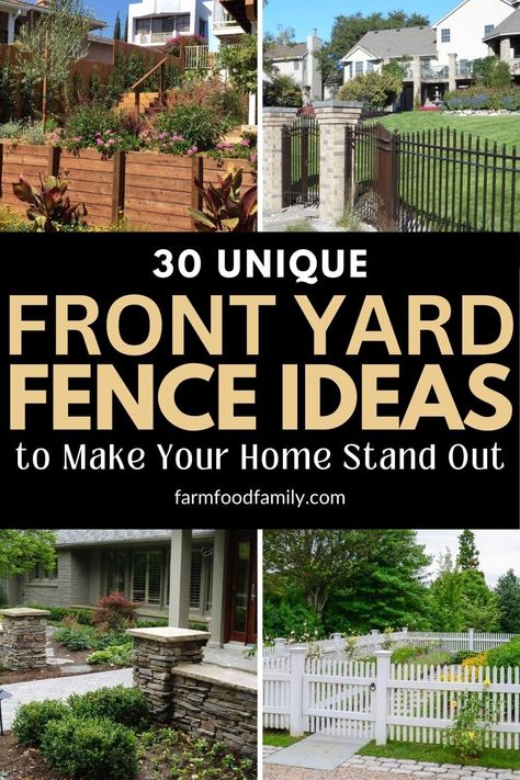 30 Stunning Front Yard Fence Ideas to Transform Your Home 60 Front Yard Security Fence Ideas, Front Yard Privacy Ideas Curb Appeal, Front Yard Gate Ideas, Property Fence Ideas, Front Yard Fencing Ideas, Front Yard Fences, Front Yard Fence Ideas Curb Appeal, Front Yard Fence Ideas, Yard Fence Ideas