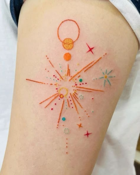 Whimsical Tattoos, Colorful Tattoos, Uv Tattoo, Funky Tattoos, Cute Little Tattoos, Tatuaje A Color, Classy Tattoos, Spine Tattoos, Art Tattoos