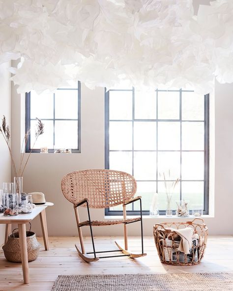 IKEA Australia on Instagram: “Handwoven from rattan and ash makes each and every GRÖNADAL rocking chair one of a kind. . #IKEA #interiordecorating #interiorstyling…” Krusning Ikea, Ikea Krusning, Ikea Australia, Ikea Interior, Bunk Bed With Slide, Own Place, Ikea Living Room, Living Room Corner, Ikea Chair