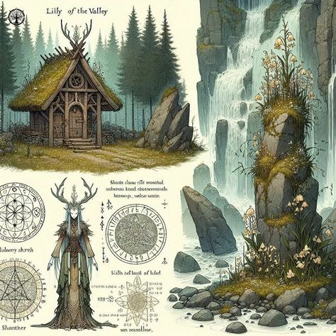 Fantasy Forest House Concept Art, D&d Feywild, Fantasy Forest Concept Art, Feywild Art, Nature Concept Art, Nature Spirit Art, The Forest Game, Fantasy Forest Art, Dnd Forest