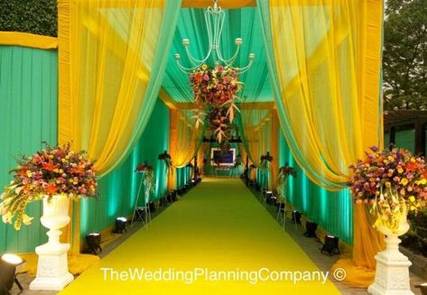 Spring Weddings - The Wedding Planning Company Pictures | Wedding Planner in Delhi NCR - WedMeGood Wedding Tent Decorations, Wedding Reception Entrance, Reception Entrance, Gate Decoration, Wedding Stage Backdrop, Wedding Hall Decorations, Wedding Entrance Decor, Wedding Stage Design, Desi Wedding Decor