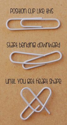 Different Ways To Make Hearts With Your Hands, How To Use Paper Clips, Cute Paper Clips Diy, What To Do With Paper Clips, Things To Make Out Of Paper Clips, Things To Make With Paper Clips, Things To Do With Paper Clips, Paper Clip Crafts, Paper Clips Diy