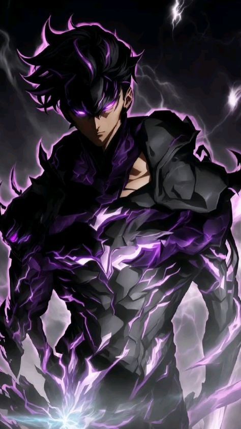 Zoro Design, Sung Jinwoo, Jin Woo, Year 9, The Monarch, My My, Solo Leveling, Anime Wallpaper, Purple