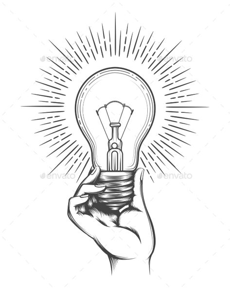 Hand Holding Light Bulb Sketch Hand holding light bulb. Business idea concept in hand drawn vintage style vecto #Holding, #Hand, #Light, #Sketch Light Bulb Artwork, Hand Holding Light Bulb, Bulb Sketch, Light Bulb Sketch, Lighting Sketch, Bulb Illustration, Light Sketch, Light Bulb Drawing, Light Illustration