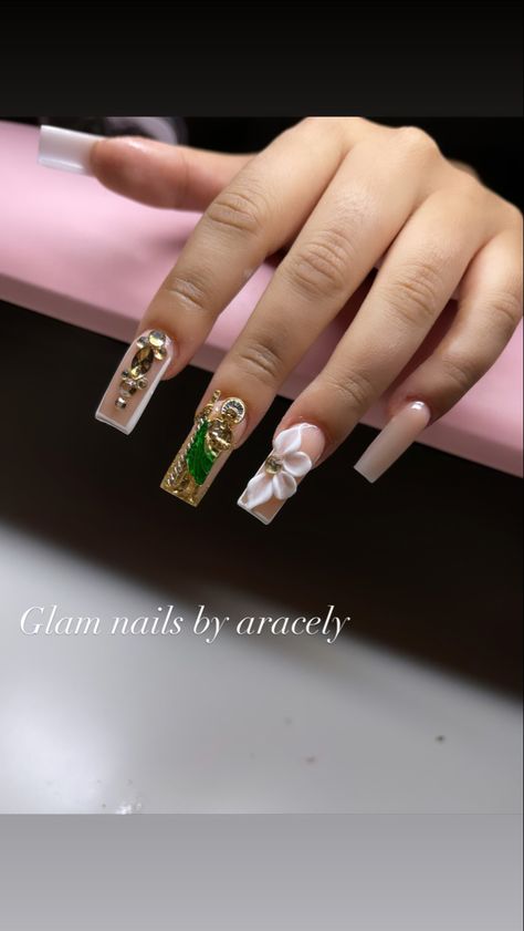 Simple San Judas Nails, San Judas Nails Medium, Nails With San Judas, Short San Judas Nails, Godly Acrylic Nails, San Judas Nails Short, Short Virgencita Nails, San Judas Nails Ideas, San Judas Tadeo Nails