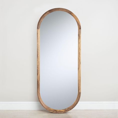 Oblong Natural Wood Full Length Mirror | World Market Oblong Mirror Ideas, Wood Full Length Mirror, Mirror Hanging, Wood Framed Mirror, Hanging Wall Mirror, Cost Plus World Market, Wooden Mirror, Length Mirror, Full Length Mirror