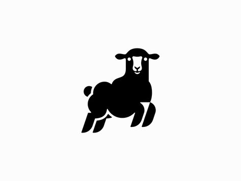 Sheep Logo by Lucian Radu on Dribbble Lamb Outline, Vet Logo, Sheep Logo, St Logo, Sheep Vector, Sheep Design, Vet Med, Sports Logos, Arrow Design