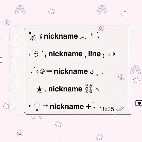 Bracket Contact Rp, Nickname Ideas, Nick Names, Cute Bios, Interesting Facts About Yourself, Text Symbols, Rp Ideas, Aesthetic Names, Aesthetic Fonts