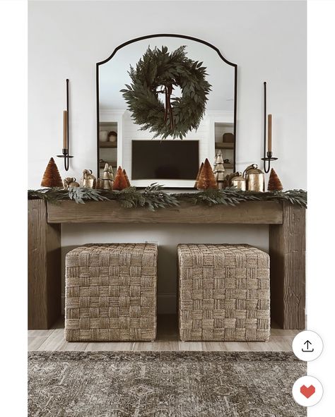 Entryway Console Christmas Decor, Christmas Console Styling, Holiday Console Table Decor, Console Christmas Decor, Entryway Table Decor Christmas, Console Table Christmas Decor, Christmas Console Table Decor, Christmas Console Table, Christmas Entryway Table Decor