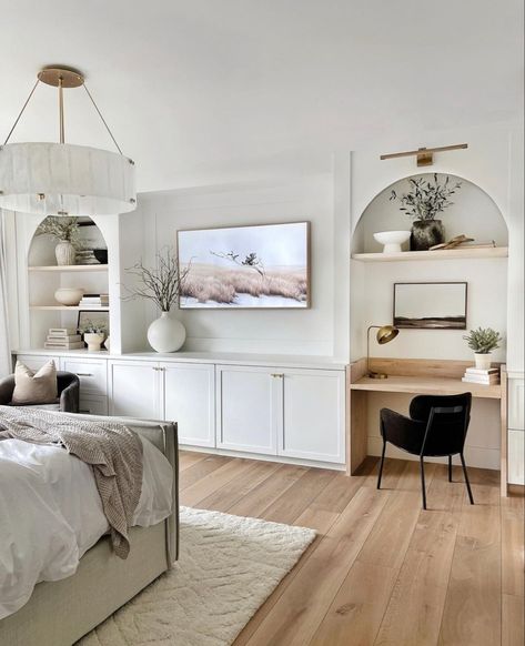 Built Ins For Tv Entertainment Center, Bedroom Cabinet Ideas Built Ins, Built In Tv Wall Unit Modern, Built In Dresser In Bedroom, L Shaped Living Room Layout, تصميم دورة مياه, Bedroom Built Ins, Built In Shelves Living Room, Living Room Built Ins