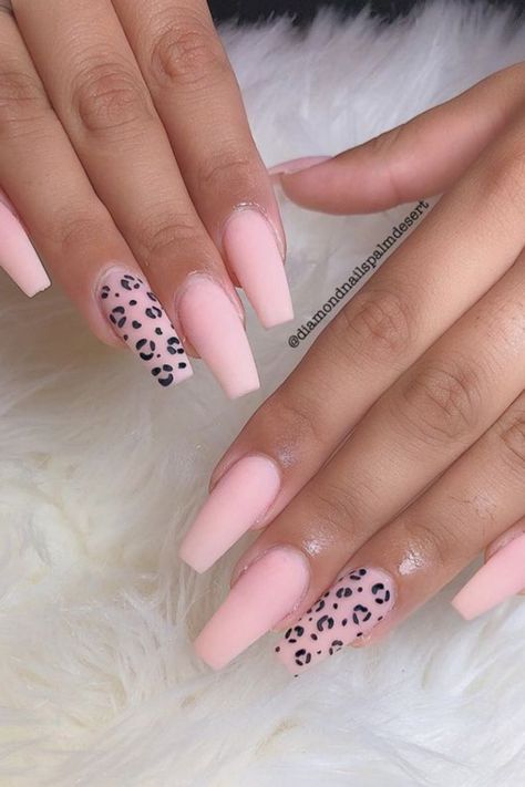 Light pink matte leopard print nails Light Pink Leopard Nails, Pink Leopard Print Nails, Pink Leopard Nails, Nail Polish Matte, Light Pink Nail Polish, Matte Pink Nails, Disney Acrylic Nails, Cheetah Nails, Light Pink Nails