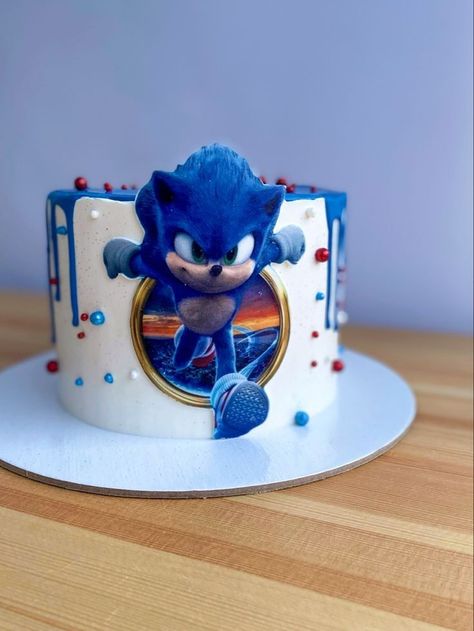 Sonic Bday Cake, Sonic Birthday Cakes, Sonic Birthday Cake Ideas, Sonic The Hedgehog Birthday Party Cake, Sonic Torte, Birthday Cake Sonic, Sonic Cake Ideas, Tort Sonic, Sonic Cakes For Boys