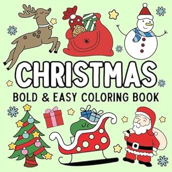 Christmas Bold and Easy Coloring Book Bold And Easy Coloring Page Christmas, Coloring Book Christmas, Christmas Coloring Book, Easy Books, Book Christmas, Easy Coloring, Christmas Coloring Books, Charming Christmas, Jolly Santa