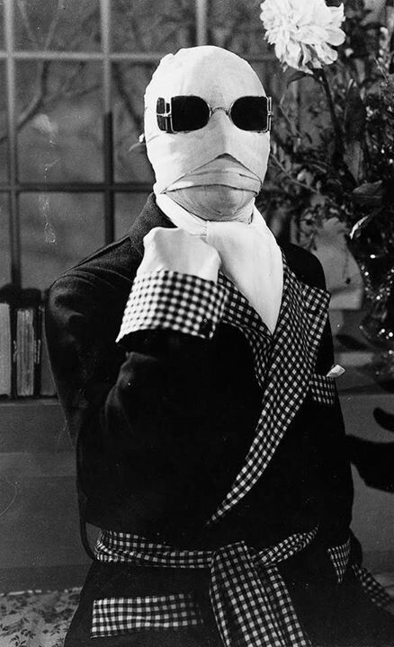 Invisible Man Black, Sunglasses, Claude Rains, The Invisible Man, Invisible Man, The Invisible, Mask, Black And White, White