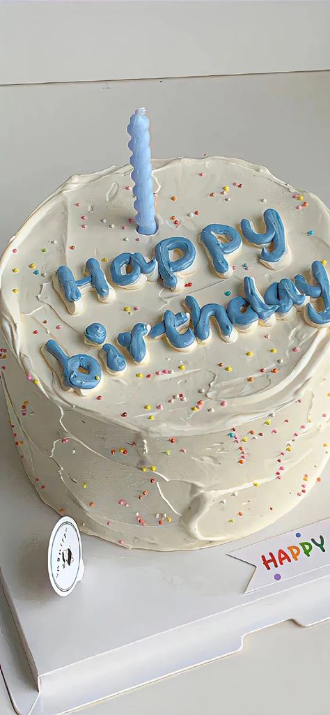 Small Birthday Cakes, Birthday Cake Decorating Ideas, All Ideas, Korean Cake, Simple Cake Designs, Funny Birthday Cakes, Mini Cakes Birthday, Cake Decorating Ideas, A Birthday Cake