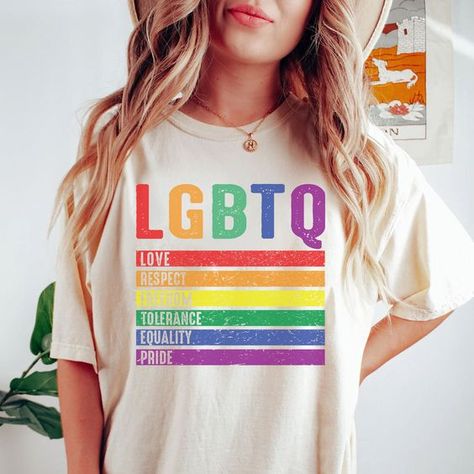 loved my shirt fits nicely and thanks for my purchase Pride Ideas, Equality Pride, Pride Stuff, Lgbtq Clothing, Slogan Tees, Gay Pride Shirts, Equality Shirt, Diy Shirts, Pride Tees