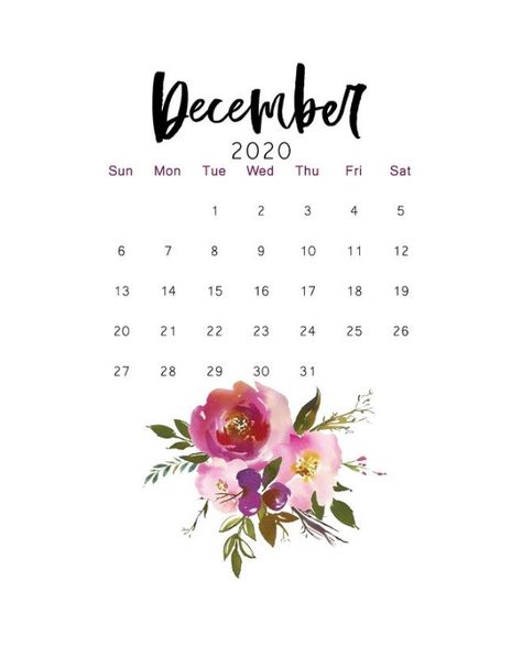 Calendario Floral Diciembre 2020 Free Printable Calendar Templates, 2020 Calendar Template, Blank Templates, Blank Calendar Template, Calendar Download, December Calendar, Calendar Monthly, Monthly Calendar Template, 12 Month Calendar