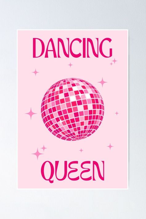 pink mirror ball Mirror Ball Print, Dancing Queen Print, Disco Ball Wall Print, Pink Disco Ball Drawing, Pink Dance Party, Pink Disco Ball Print, Dancing Queen Painting, Diy Wall Art Painting Boho, Dancing Queen Wallpaper