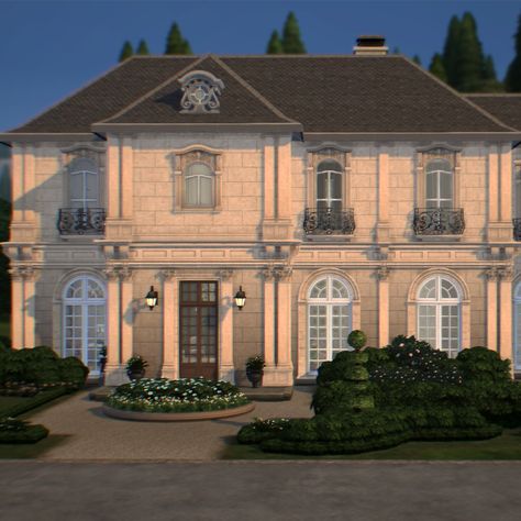 xSorcier — French ManorA French Countryside Manor with a... Old Money Sims House, French House Sims 4, Sims 4 Manor Cc, Sims 4 Manor House, Sims 4 Manor, French Countryside House, Sims 4 Castle, Countryside Manor, French Manor House