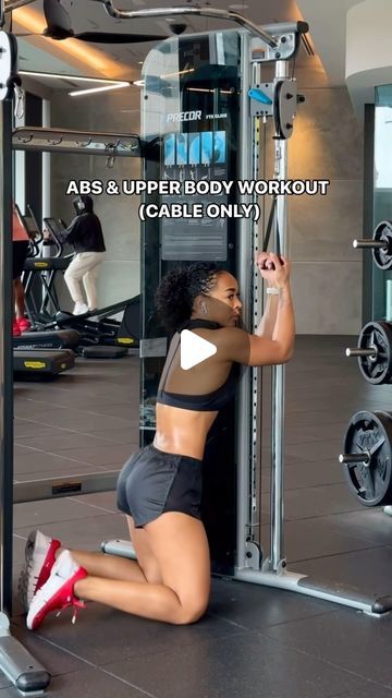 Back With Cable Machine, Upper Body Cable Exercises, Ab Workout With Cable Machine, Core Cable Machine Workout, Upper Body Workout Cable Machine, Abs With Cable Machine, Kneeling Cable Crunch, Cable Upper Body Workout Gym, Arm Workout Cable