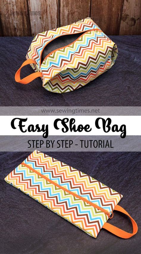 Toiletry Bag Pattern, Shoe Bags For Travel, Sac Diy, Shoe Storage Bags, Sewing Machine Projects, Travel Toiletry Bag, Tote Bags Sewing, Sewing Purses, Bag Tutorial