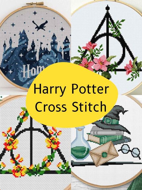 Harry Potter Cross Stitch Free, Free Harry Potter Cross Stitch, Sewing Harry Potter Ideas, Harry Potter Patterns Free, Embroidery Patterns Harry Potter, Free Harry Potter Cross Stitch Patterns, Harry Potter Cross Stitch Patterns Free Charts, Hogwarts Cross Stitch Pattern, Funny Embroidery Patterns Free