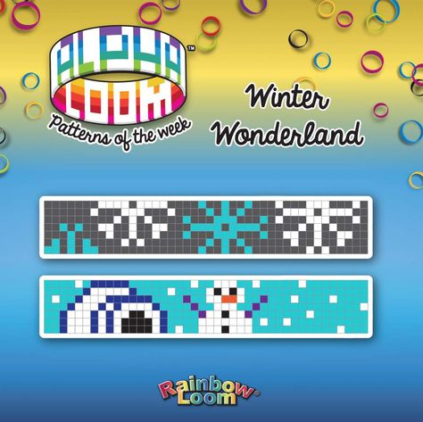 Winter Alpha Loom Pattern | Loom Community, an educational do-it-yourself Rainbow Loom and crafting community. Alpha Loom Patterns, Crazy Loom Bracelets, Crazy Loom, Alpha Bracelets, Bracelet Template, Rubber Band Crafts, Rainbow Loom Patterns, Rainbow Loom Bracelets, Bead Loom Pattern