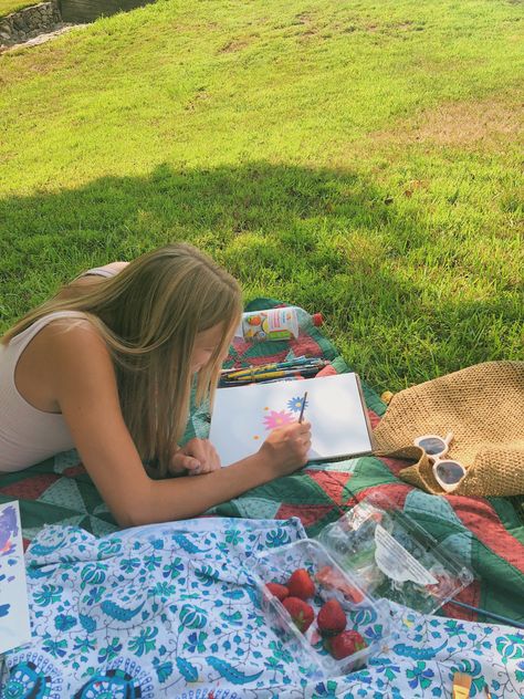 Summer At Home Aesthetic, At Home Aesthetic, Summer At Home, Home Aesthetic, Summer 24, Aesthetic Art, Dream Life, Picnic Blanket, Outdoor Blanket