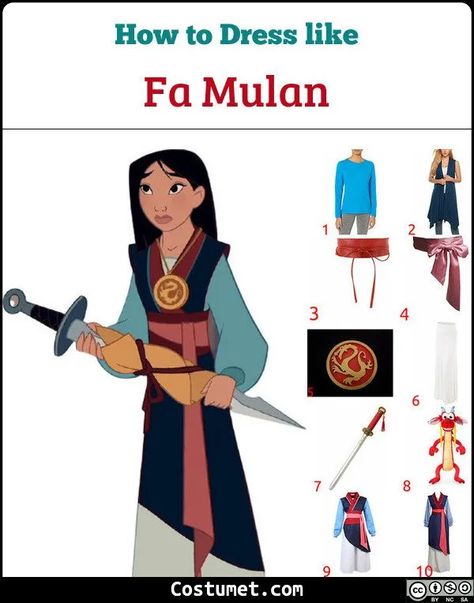 Fa Mulan Costume for Cosplay & Halloween 2020 Princess Jail Halloween Costume, Mulan Makeup Look, Mulan Costume Women, Mulan Outfit Ideas, Mulan Costume Diy, Cosplay Mulan, Mulan Halloween Costume, Mulan Makeup, Mulan Halloween