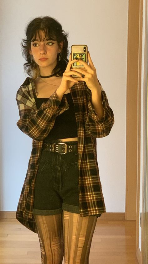 Color Grunge Outfits, She They Aesthetic Outfits, Girly Grunge Outfits Summer, Trans Fashion Women, Fem Nonbinary Outfits, 2018 Aesthetic Outfits, Colourful Grunge Outfit, Alt Pride Outfit, Bi Girl Outfit