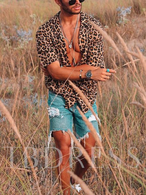 Aloha Dress, Hawaiian Fashion, Leopard Shirt, Leopard Print Shirt, Casual Summer Shorts, Beach Tops, Men Shirt Style, Print Shirt, Mens Fashion Casual