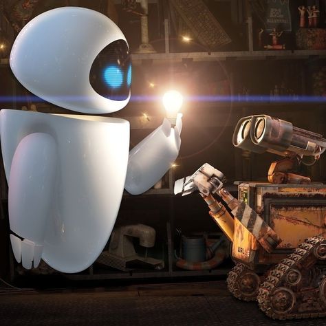 Wall E And Eve Walle Y Eva, Eve Wall E, Wall E And Eve, Wall E Eve, Cartoon Couples, Pixar Films, Disney Couples, Wall E, Pixar Movies