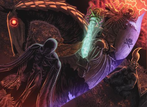 wilwal2020 on Twitter: "Skull Knight vs Griffith #mangacoloring #Berserk… " Berserk Colored, Skull Knight, Colored Manga, Book Illustration Art, Glitch Art, High Art, Dark Souls, Neon Genesis Evangelion, New Wallpaper