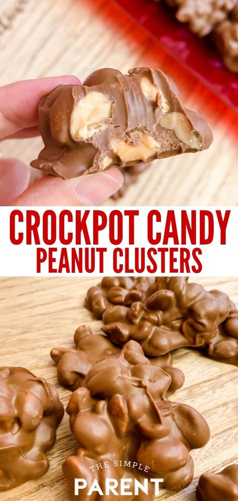 Crockpot Candy aka Crockpot Christmas Crack Recipe! Crockpot Candy Peanut Clusters, Easy Crockpot Candy, Peanut Clusters In Crockpot, Crockpot Candy Recipes, Chocolate Pecans, Crockpot Christmas, Trisha Yearwood Recipes, Crockpot Candy, Peanut Clusters