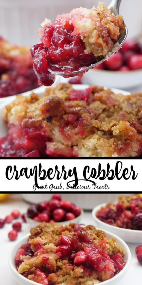 Cranberry Recipes Dessert, Fresh Cranberry Recipes, Cranberry Cobbler, Cranberry Dessert, Pecan Crust, Cobbler Topping, Fruit Crisp, Tart Dessert, Crumble Recipe