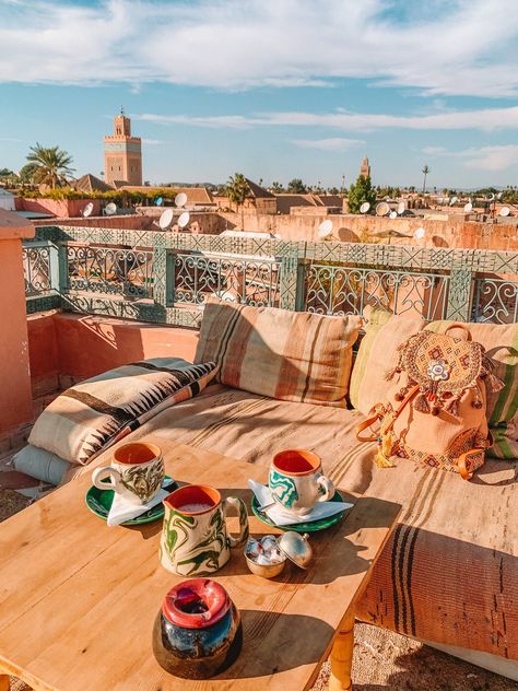 Best Riads In Marrakech, Rooftop Restaurants, Morocco Aesthetic, Riad Marrakech, Visit Marrakech, Marrakech Travel, Desert Tour, Desert Travel, Visit Morocco