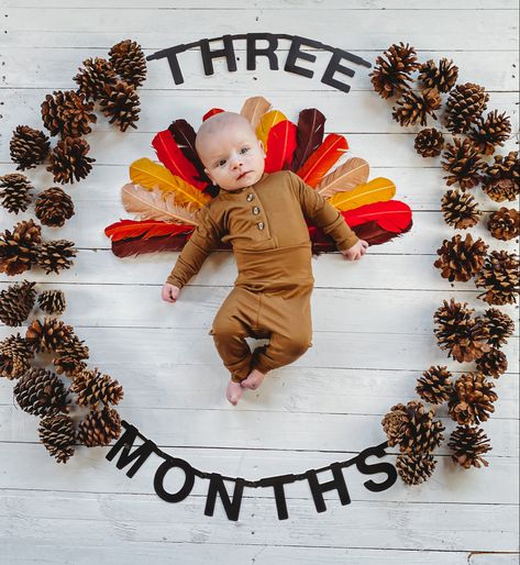 Twin Thanksgiving Pictures, 3 Month Old Baby Pictures November, Thanksgiving With A Newborn, Thanksgiving Infant Pictures, Newborn Turkey Pictures, Thanksgiving 4 Month Old Pictures, November One Month Baby Picture, November Month Baby Photos, Monthly Baby Photos November