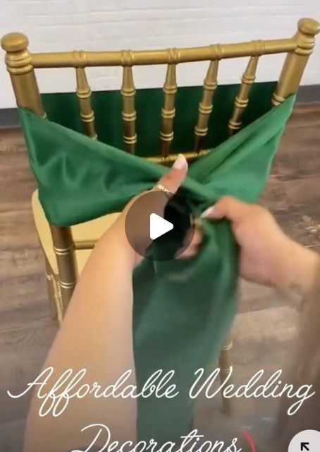 Ceremony Chair Decorations, Chair Sash Ideas, Bridal Chair Decorations, Easy Diy Chair, Wedding Reception Chair Decorations, Wedding Chair Decorations Diy, Diy Chair Sashes, Chiavari Chairs Decor, Wedding Chairs Diy