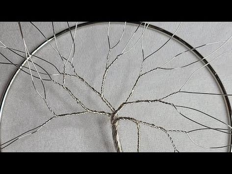 Twisting the wires for today's tree of life. - YouTube Diy Tree Of Life, Wire Tree Of Life, Crystal Suncatchers Diy, Suncatcher Diy, How To Make Crystals, Tree Of Life Art, Tree Of Life Jewelry, Diy Tree, Dream Catcher Diy