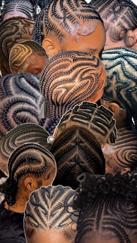 Cornrow Designs Fulani Braids With Design, Fulani Braids Hairstyles Designs, Hairstyles Designs, Fulani Braids Hairstyles, Cornrow Designs, Hair Braid Designs, Cornrows Natural Hair, Fulani Braids, Natural Hair Braids